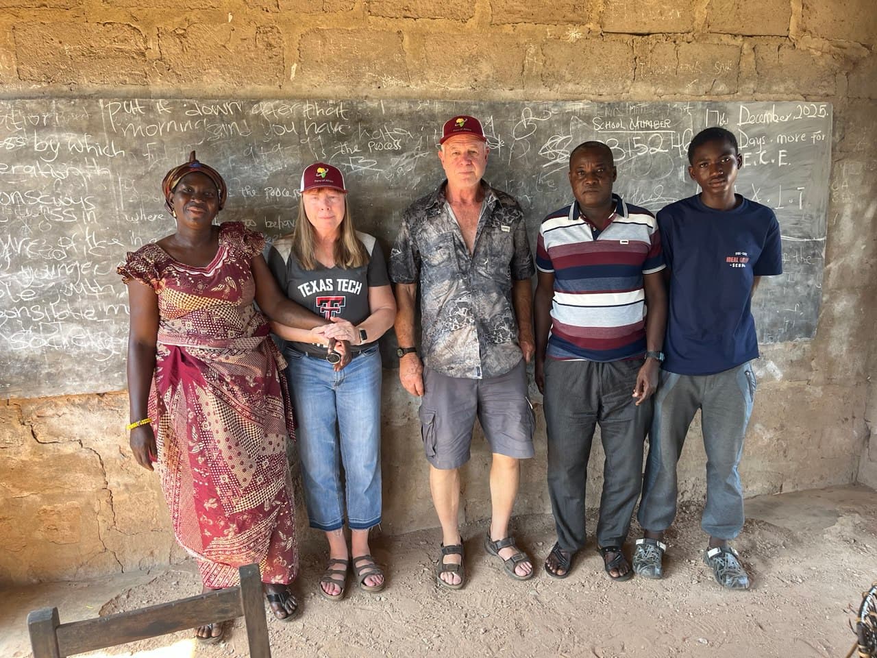 Trip 6 (2025) — The new roof at Senya Academy is dedicated to Dominic, a seven year old who died in the roof collapse. We met with his parents and brother.