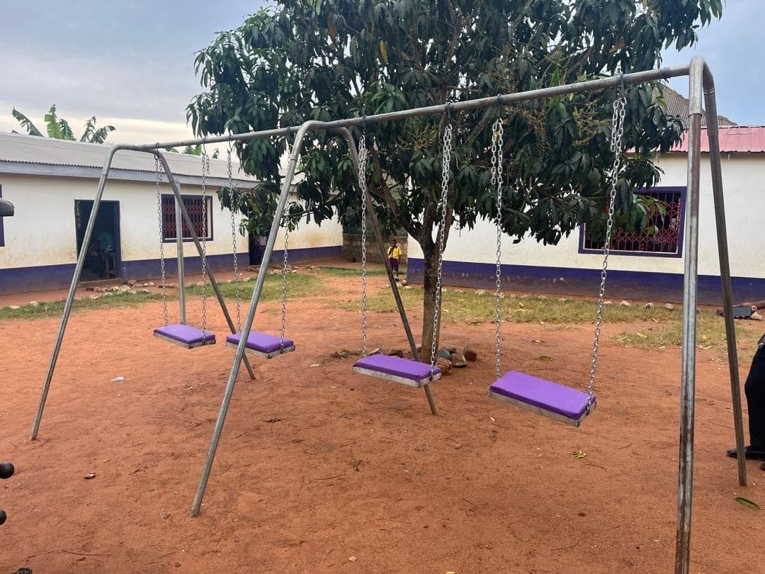 Trip 6 (2025) — One of two playgrounds constructed on school grounds. These are the only playgrounds in the whole region.